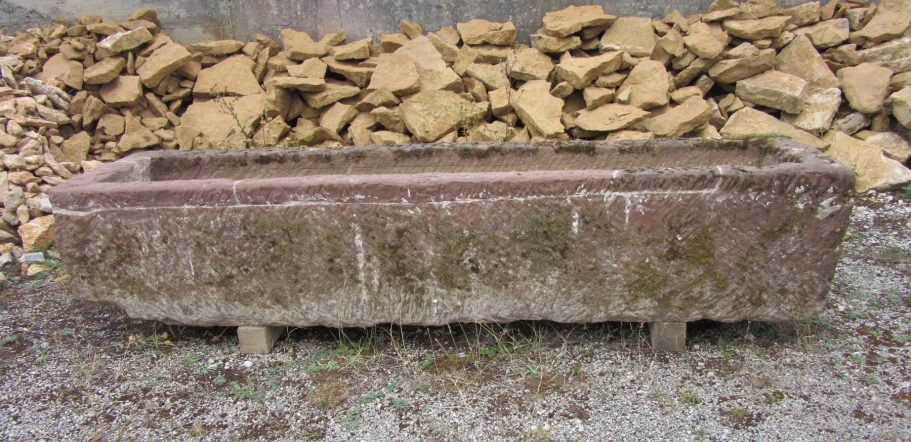 antique French sandstone water trough