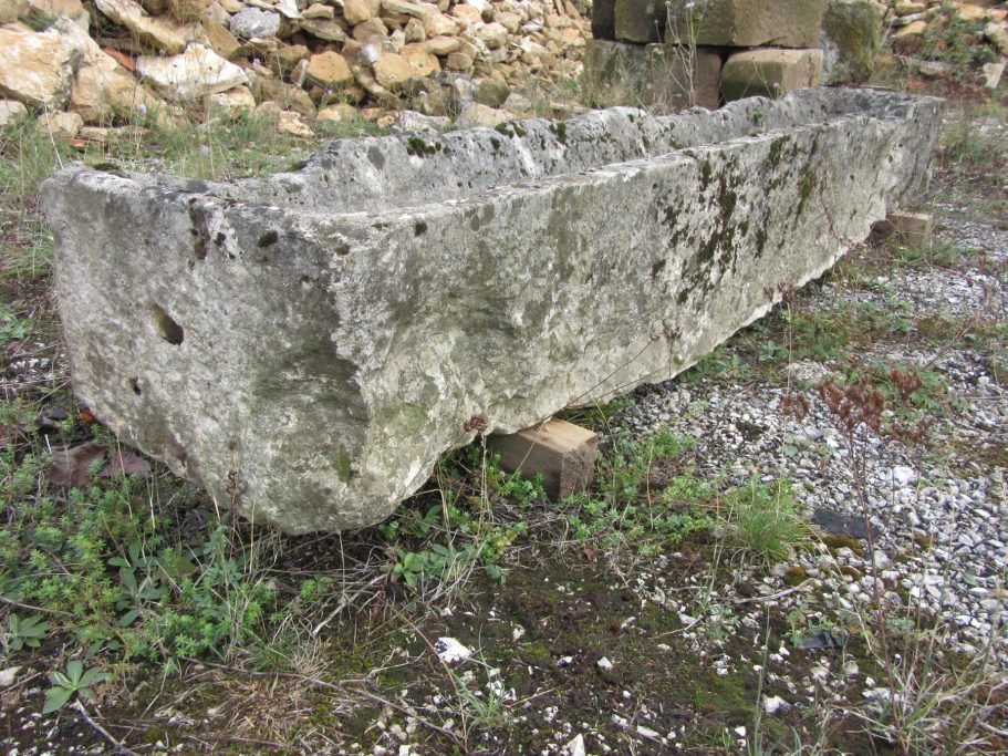 very old French sandstone trough