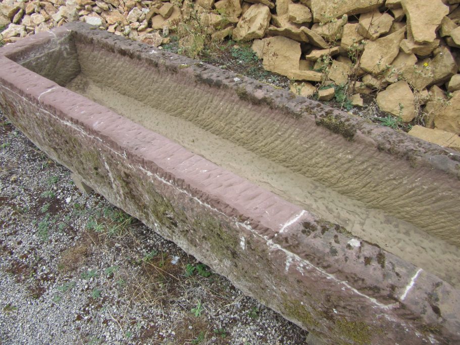 very old French sandstone trough