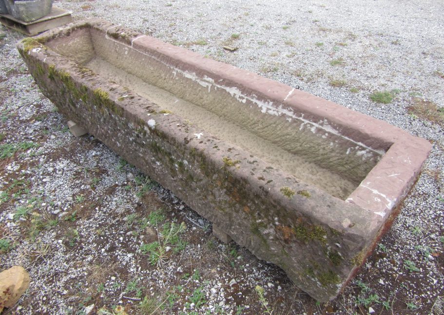 antique French sandstone feeding trough