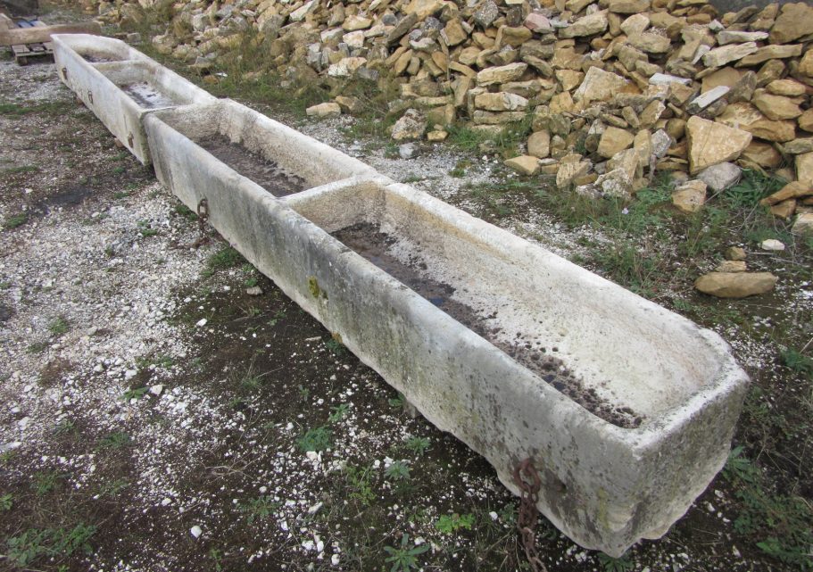 antique limestone trough