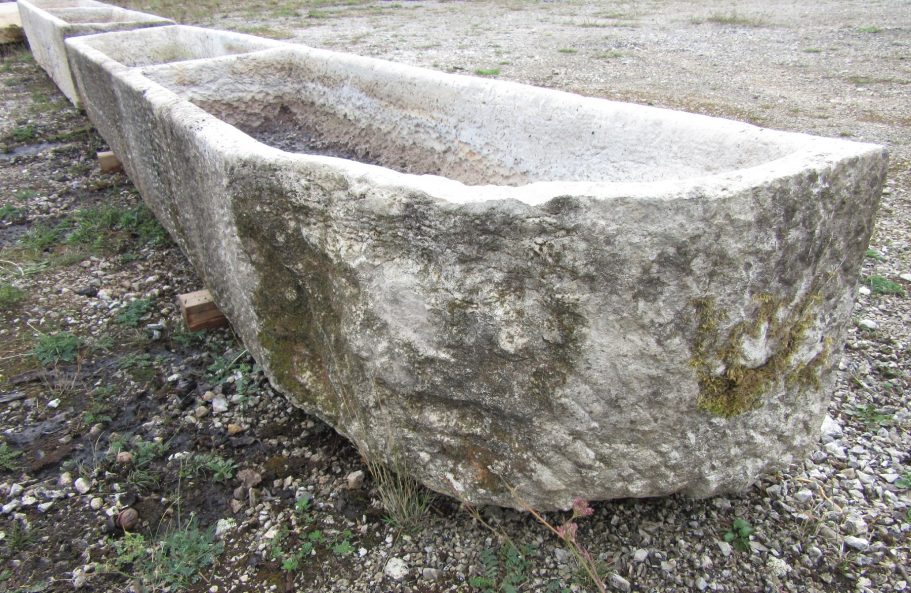 very old limestone trough from France