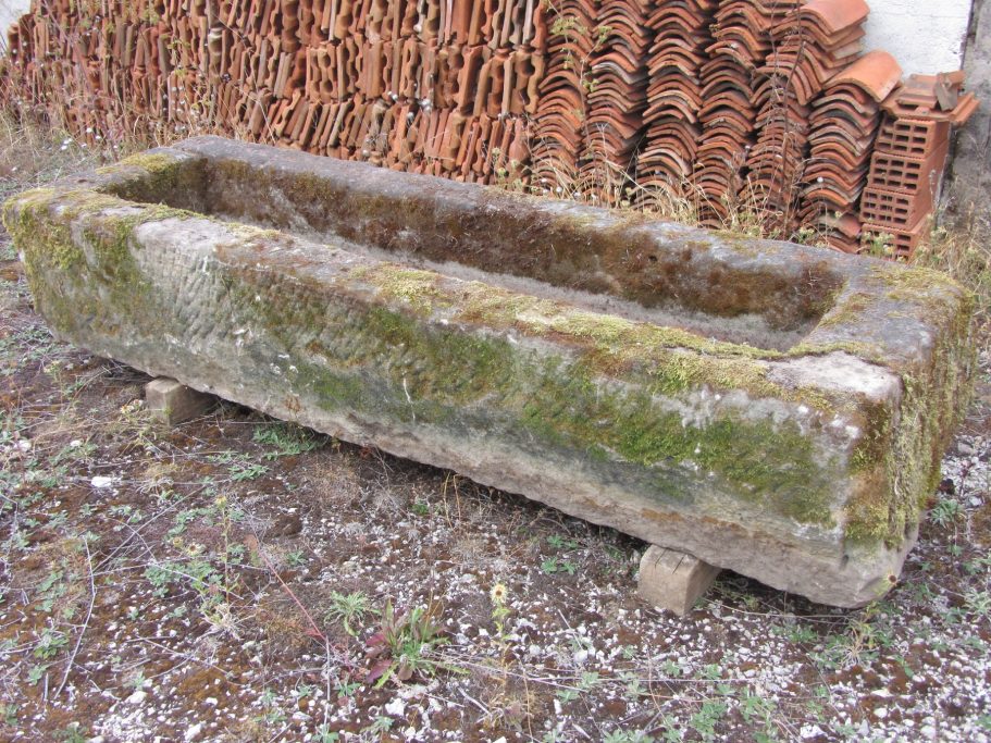 Authentic French antique sandstone trough
