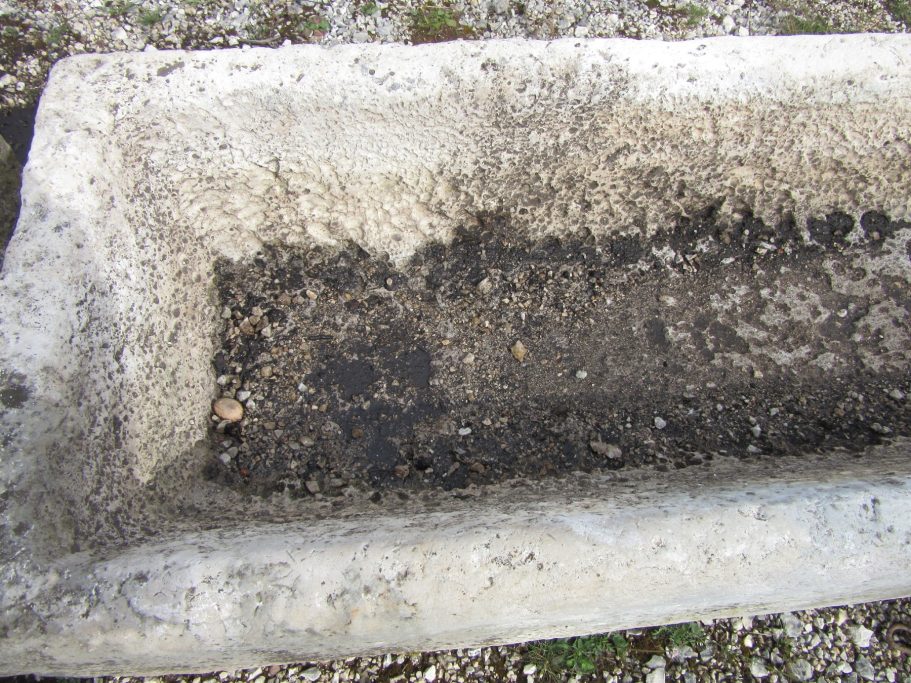 very rare antique limestone trough