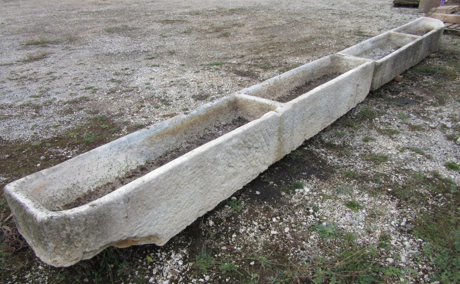 French limestone horse feeding trough