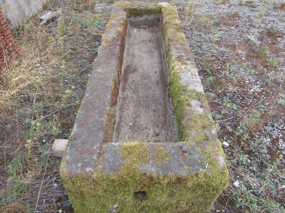Ancient sandstone trough from France