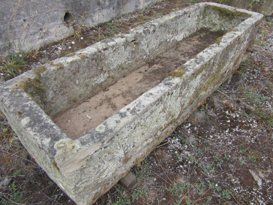 Original French antique sandstone trough
