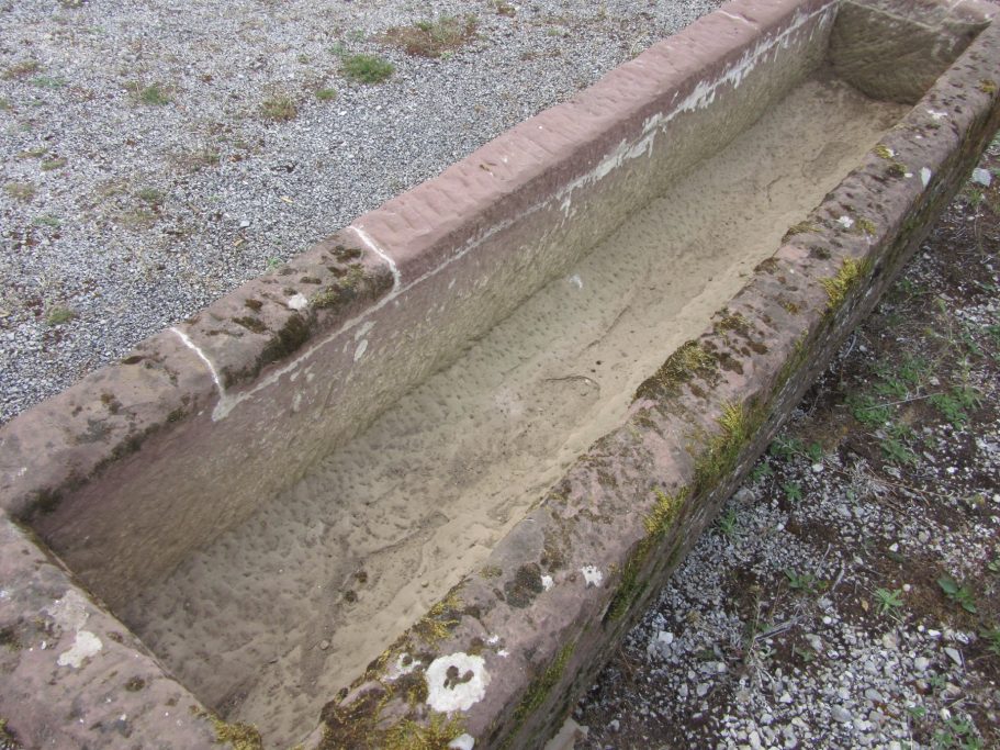 French antique garden sandstone trough