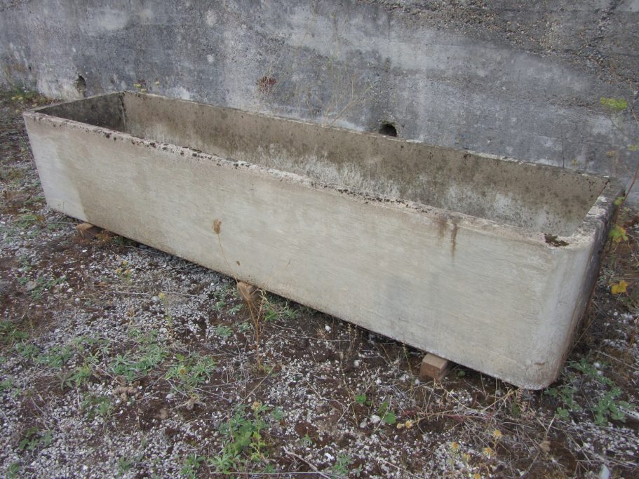 old concrete French basin trough