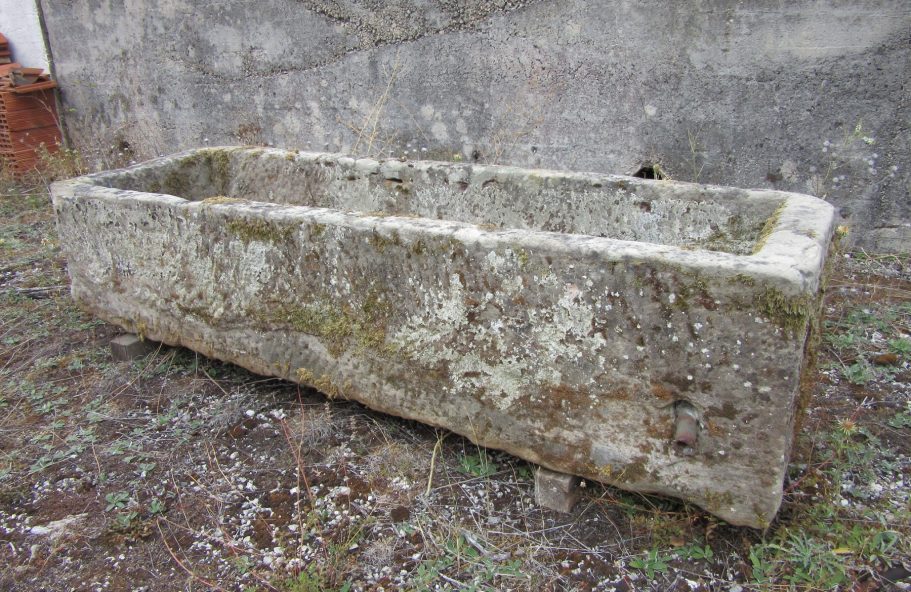 Antique French sandstone trough for planter or water feature
