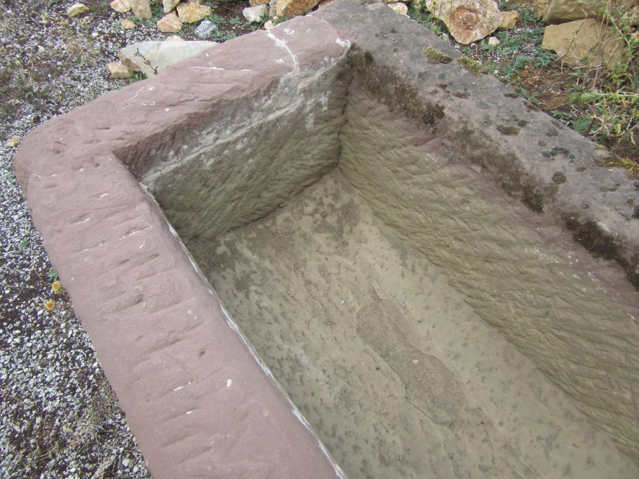old french sandstone garden trough