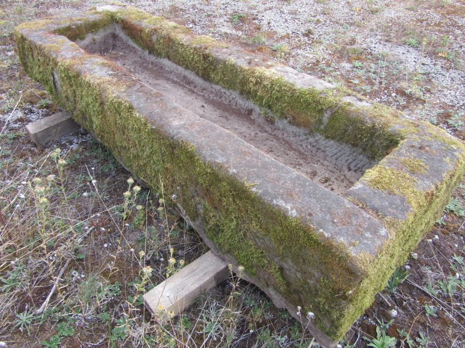 Big old French antique sandstone trough